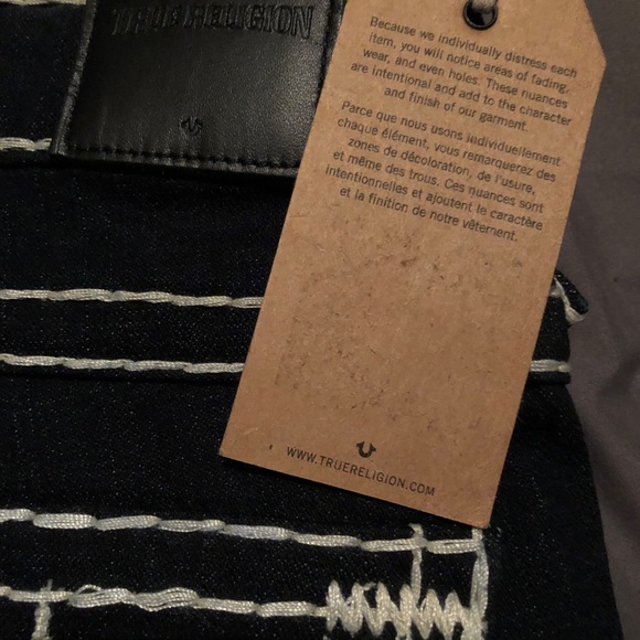 COPY - NWT TRUE RELIGION BRAND SUPER BIG T RARE wide low - Picture 9 of 11